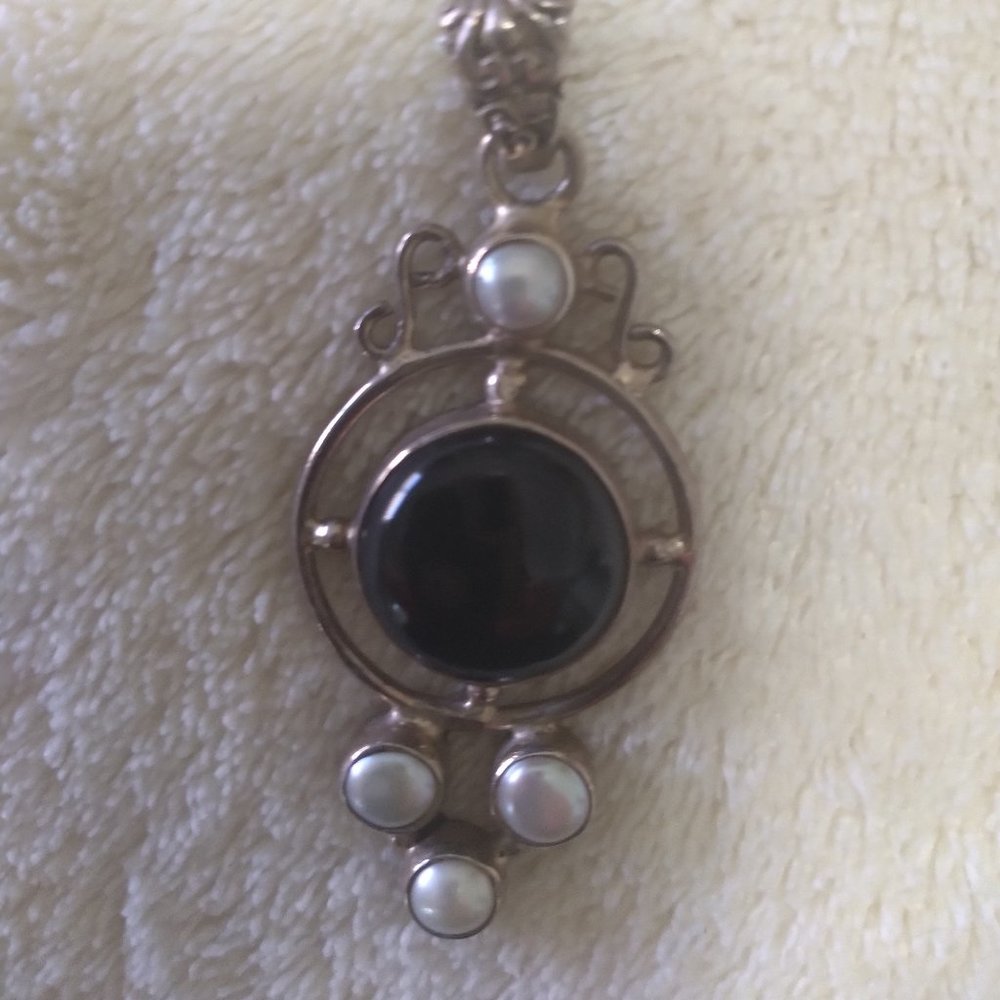 BLACK AD PEARL PENDANT FOR NECKLACE